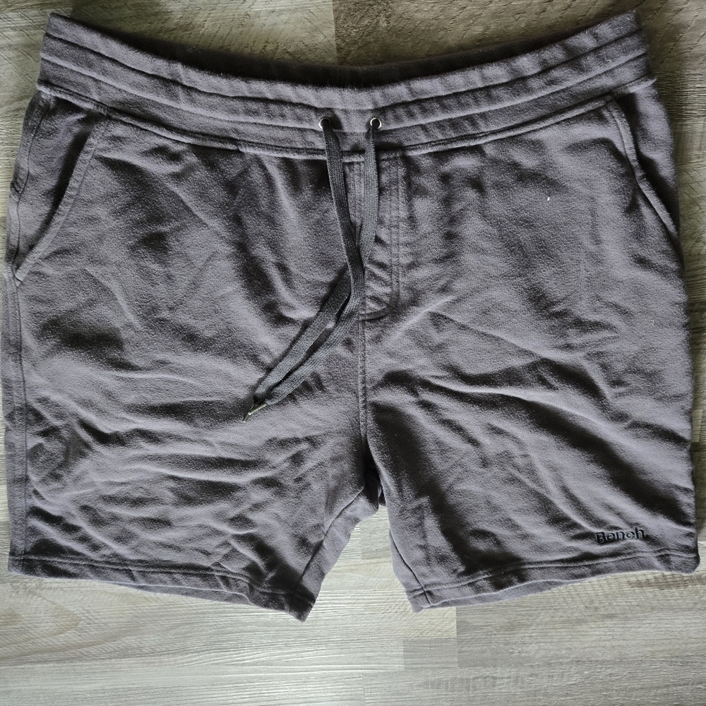 Bench XL Mens Grey Athletic Jersey Knit Lounge Shorts Casual Sporty Comfort Gym